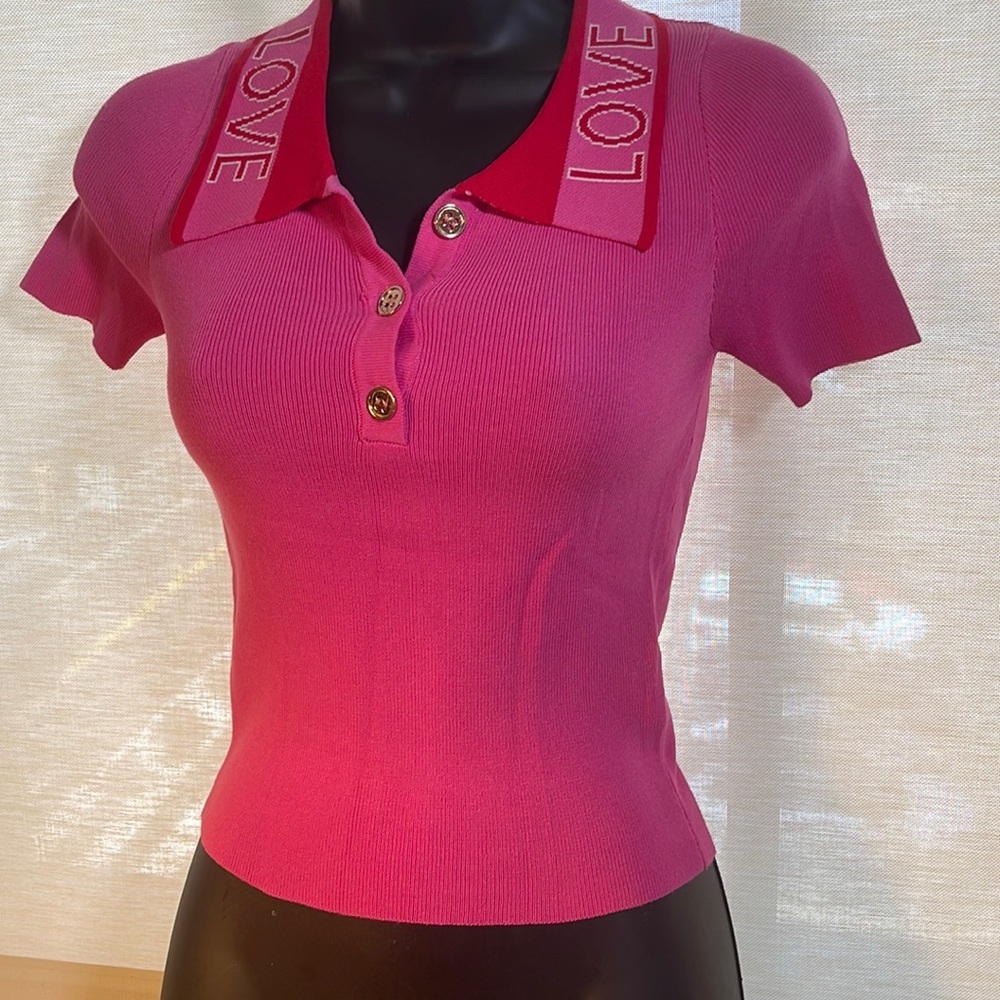 Queens N Dollz Luv me crop top Small